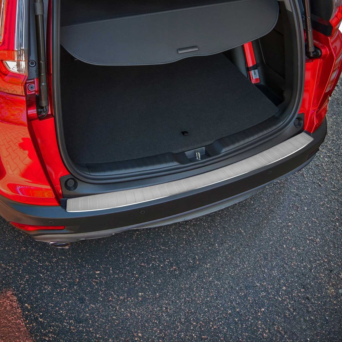 Honda CR-V Bumper Sill Cover - Rear - Omac - Brushed Silver - '17-'22